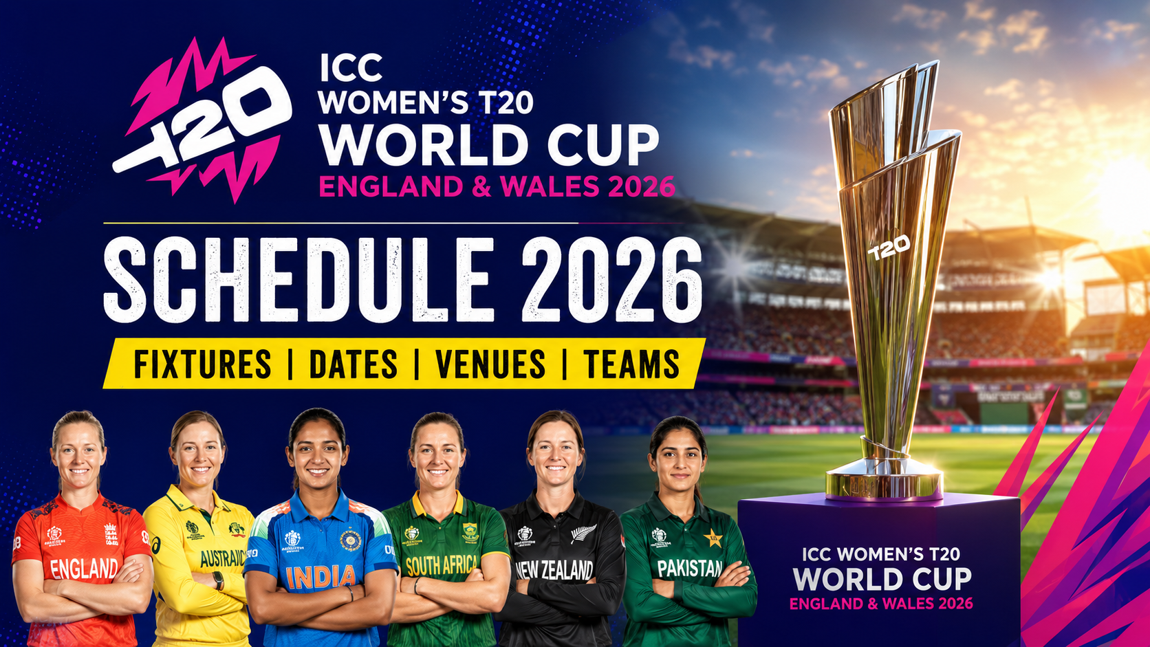 Women T20 World Cup Schedule 2026: Complete Guide to Fixtures, Dates, Venues, Teams, and Free Live Streaming